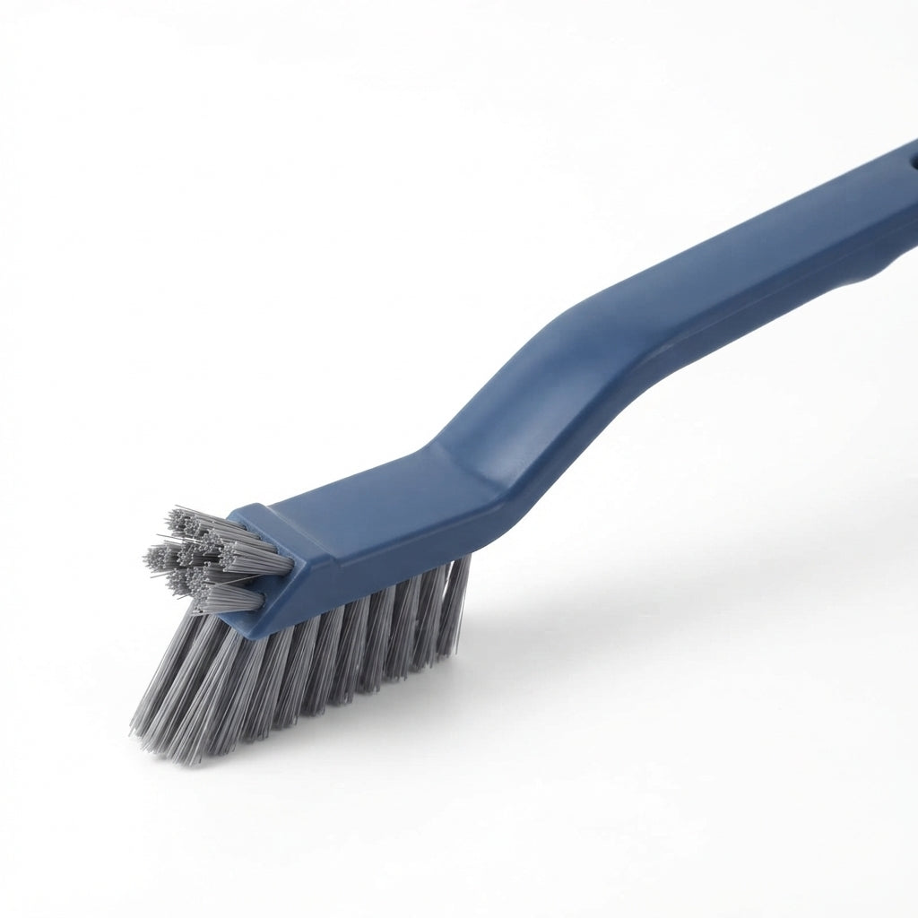 Brosse à joints et coins 2-en-1 à poils en V pour carrelage et salle de bain
