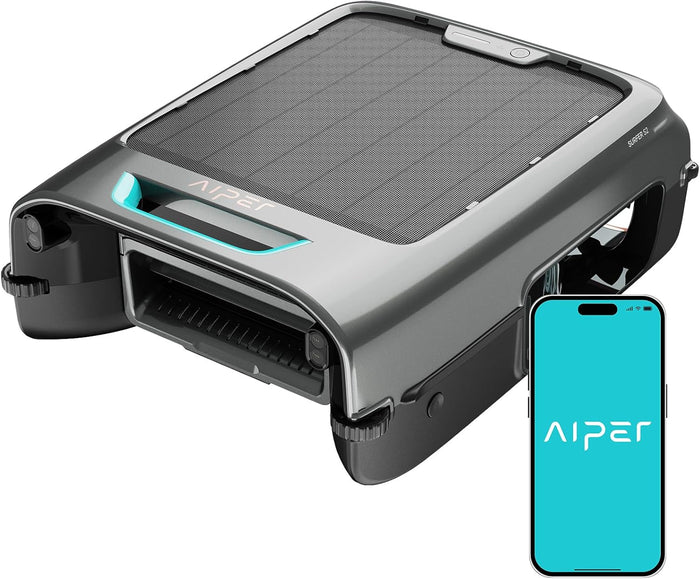 Aiper EcoSurfer S2 reconditionné – robot skimmer solaire pour piscine, panier 4 L, filtre 150 µm, application